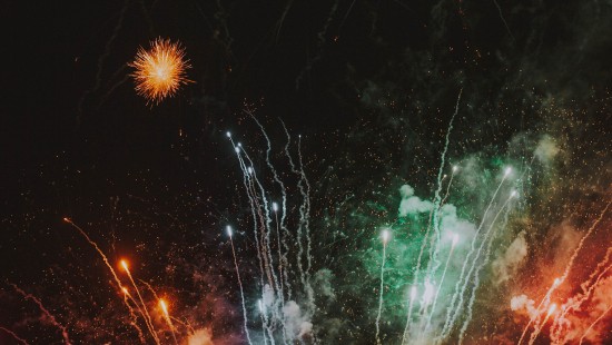 Image fireworks, night, new years day, event, midnight