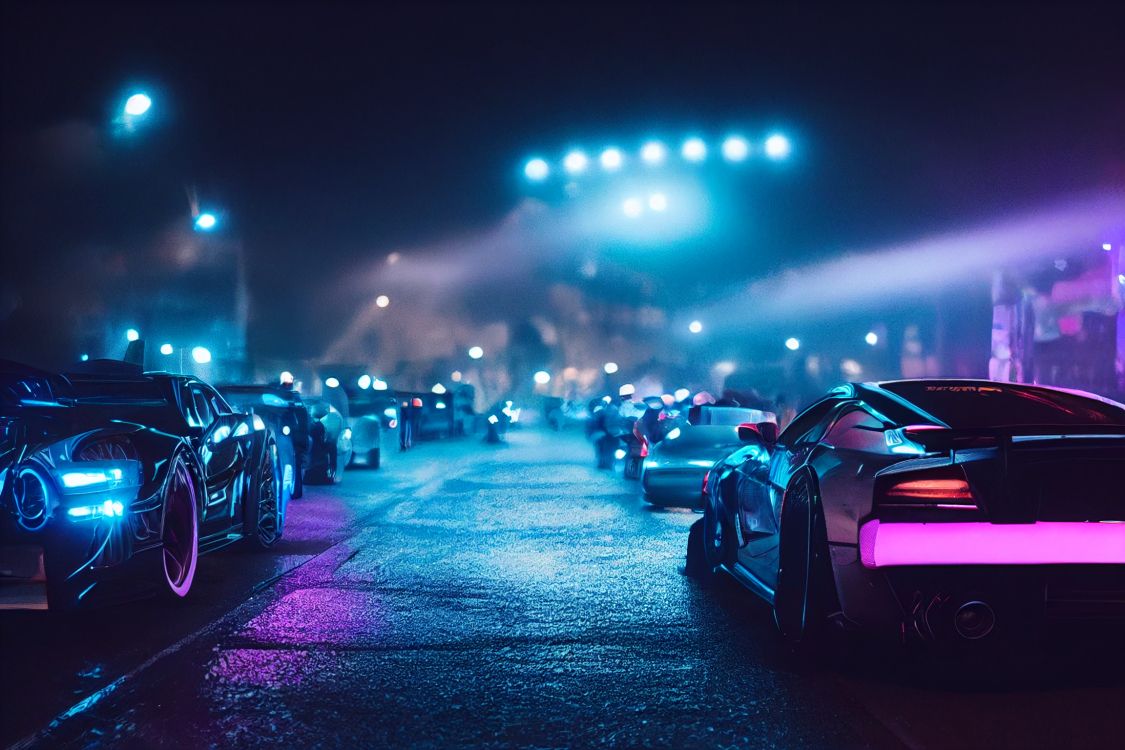 Nuit, Segment A, Voiture de Luxe, Supercar, L'éclairage Automobile. Wallpaper in 2304x1536 Resolution