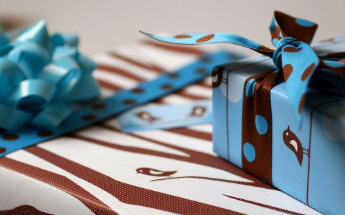 Image gift, Box, ribbon, blue, turquoise