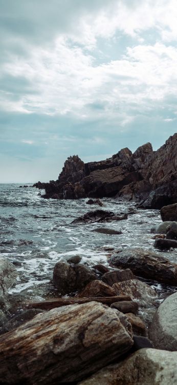 Mar, Costa, Agua, Naturaleza, Playa. Wallpaper in 1440x3120 Resolution