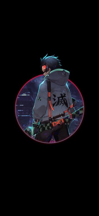 L'anime, Amoled, Tanjiro Kamado, Tueur de Démons Kimetsu no Yaiba, Nezuko Kamado. Wallpaper in 1205x2609 Resolution