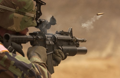 Image soldier, gun, firearm, military, machine gun