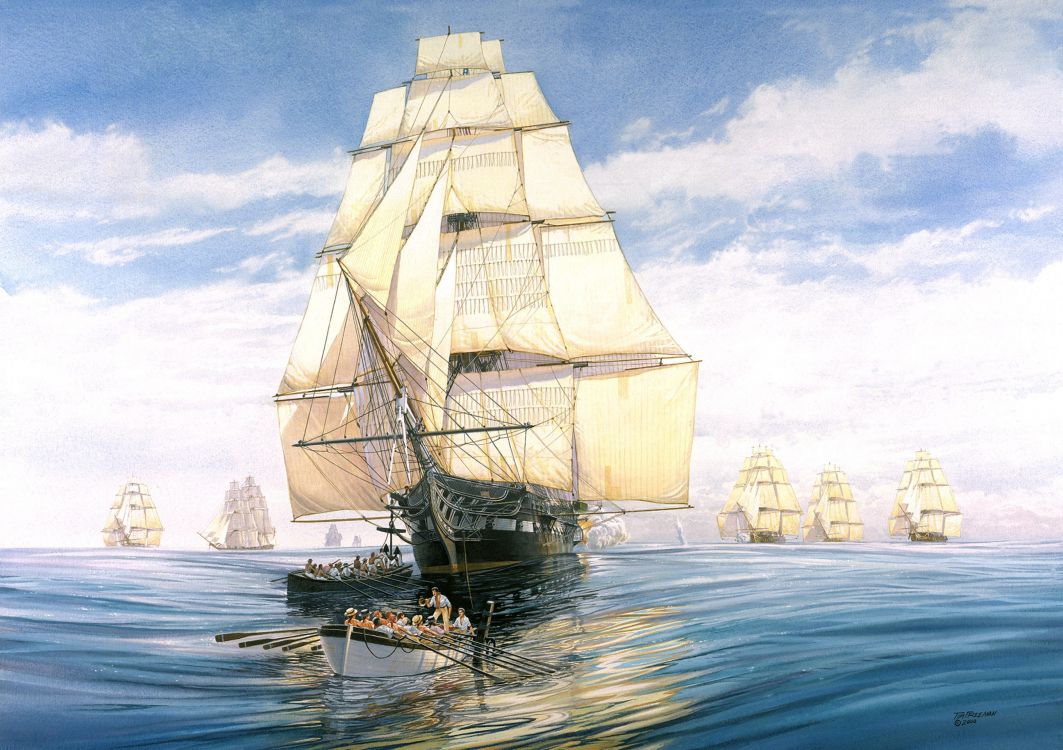 扬帆, 船只, 桅杆, 高船, 护卫舰 壁纸 2723x1920 允许