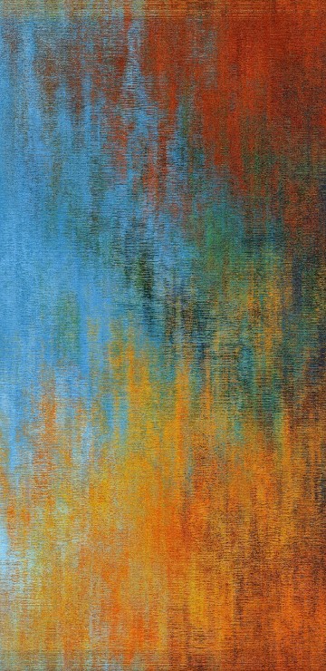 Image blue brown and green abstract painting