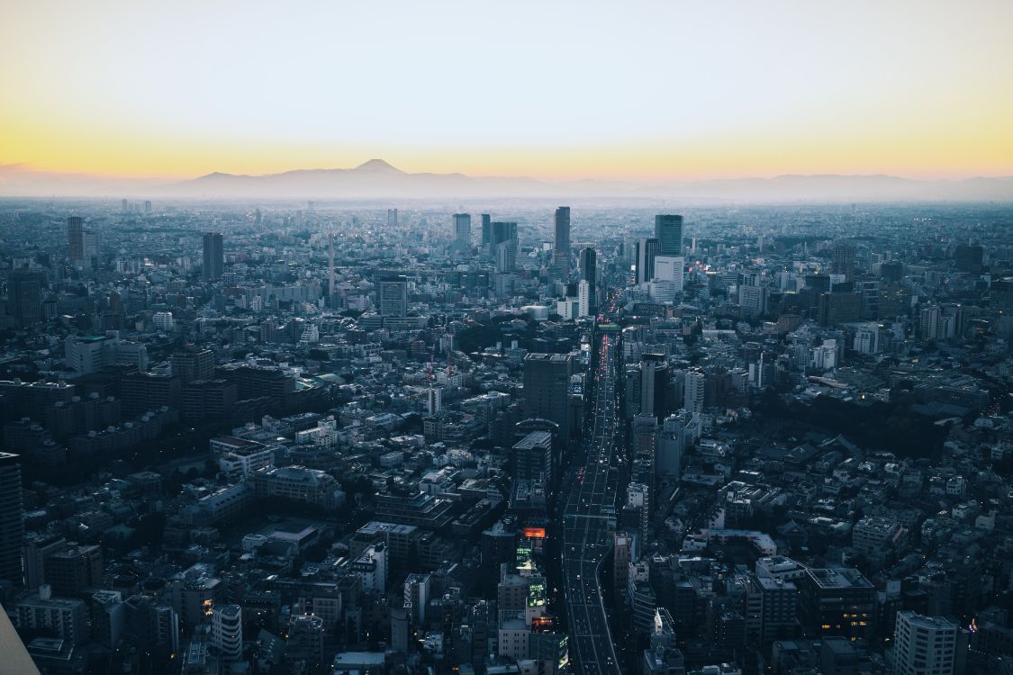 city skyline during golden hour