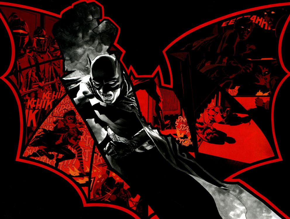 Homme en Costume Noir Avec Illustration D'ailes Rouges. Wallpaper in 2560x1934 Resolution