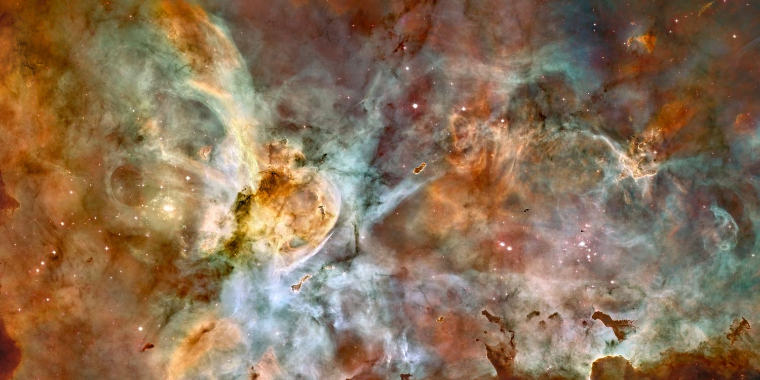 Carina星云, 哈勃太空望远镜, 明星, 空间, 天文学对象 壁纸 7800x3900 允许