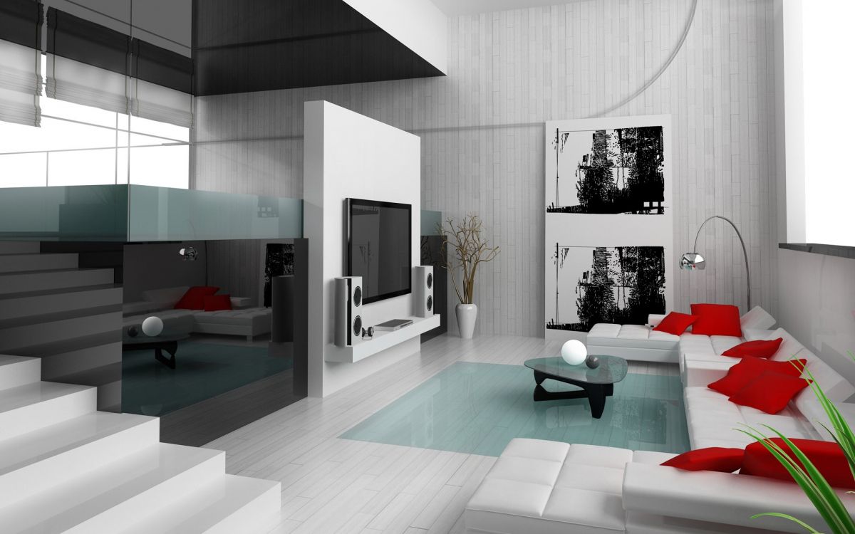 white and black living room set