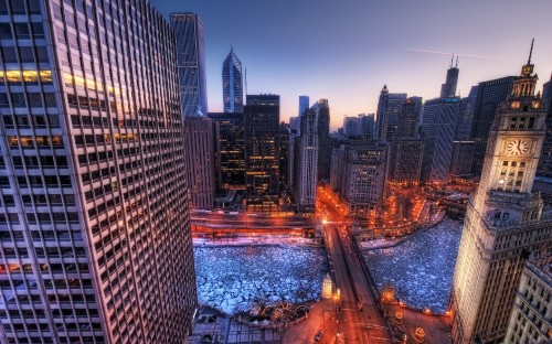 Image city skyline during night time