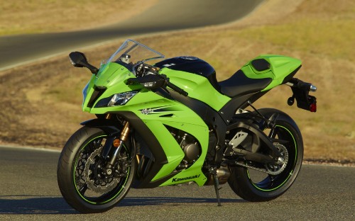 Image green and black sports bike