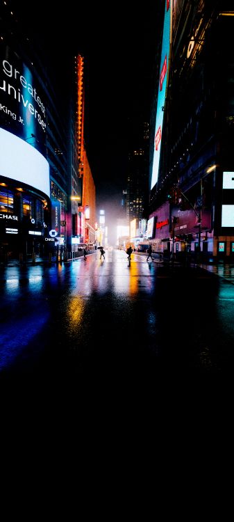 Amoled, Neonnachtstadt, Illustration, Kunst, Nacht. Wallpaper in 2160x4800 Resolution