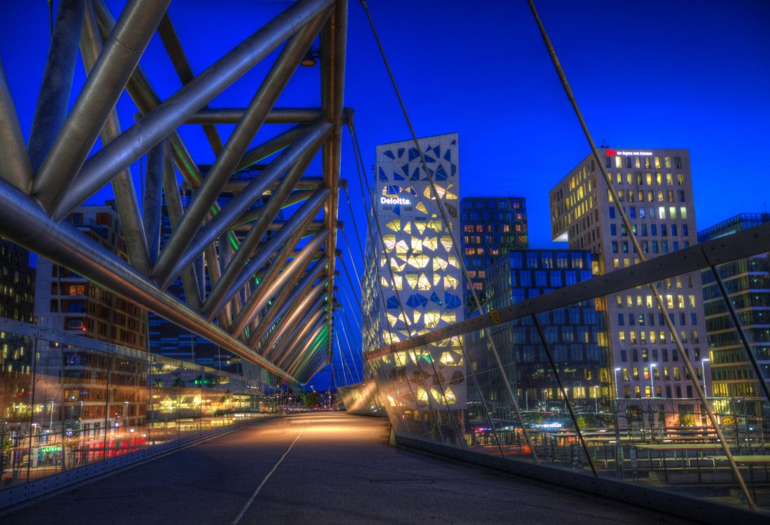 blue and white lighted building during night time