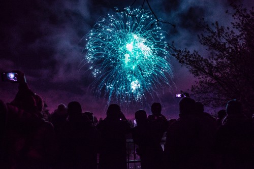 Image fireworks, blue, purple, light, event