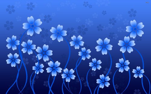 Image blue and white flower illustration