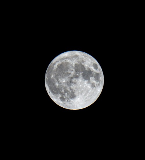 Image full moon in dark night sky