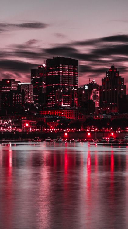 蒙特利尔, 光, 性质, 塔块 壁纸 2160x3840 允许