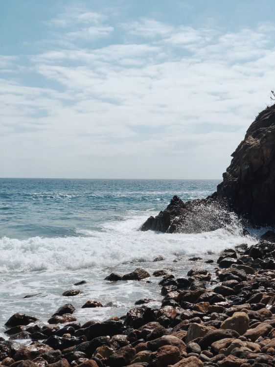 sea, coast, water, promontory, headland