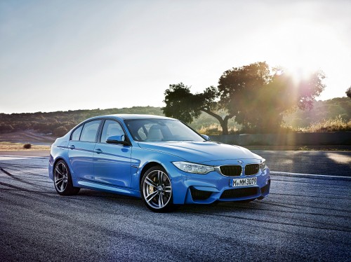 Image blue bmw m 3 on road