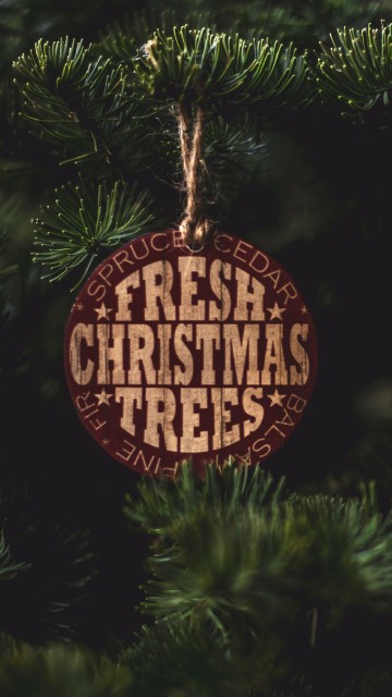 Image red and brown hanging ornament