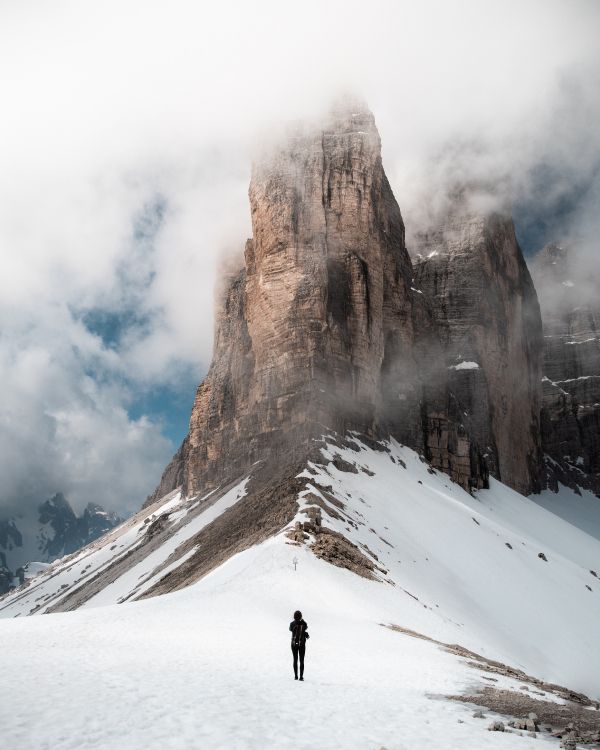 mountain, mountainous landforms, snow, glacial landform, winter