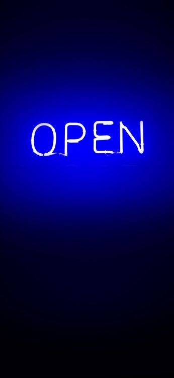 Licht, Leuchtreklame, Blau, Azure, Veilchen. Wallpaper in 1080x2340 Resolution