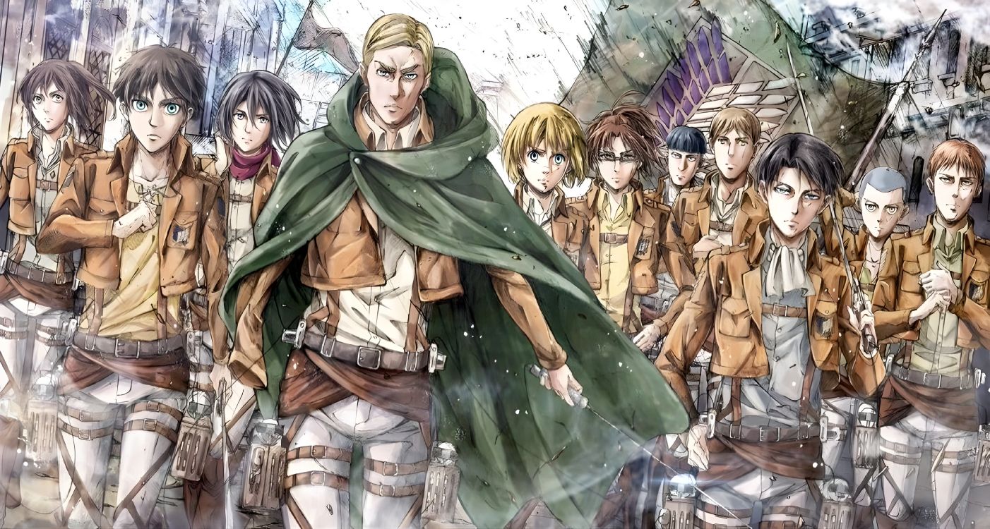 Mucha Tarjeta Final, Jean Kirstein, Levi Ackerman, Ataque en Titán, Mikasa Ackerman. Wallpaper in 4600x2460 Resolution