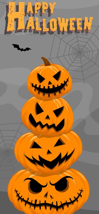Halloween, Calabaza, Jack O'lantern, Invitacion, Naranja. Wallpaper in 1080x2340 Resolution