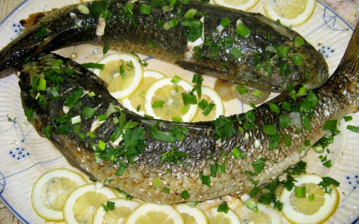 鱼排, 食品, 产生, 叶蔬菜, 肉 壁纸 1920x1200 允许