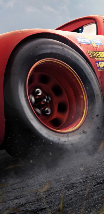 Image red and white race car