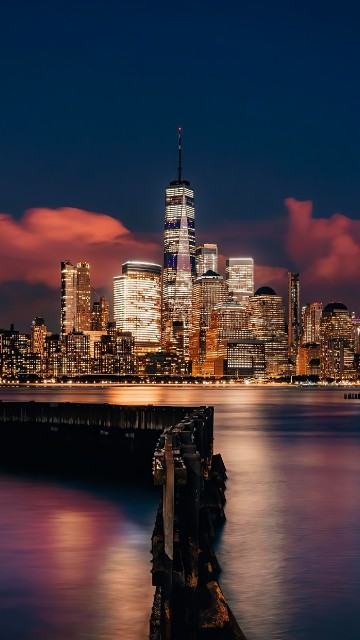 Image cityscape, skyscraper, cloud, building, water