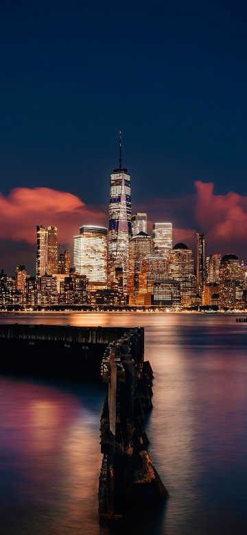 Image cityscape, skyscraper, cloud, building, water