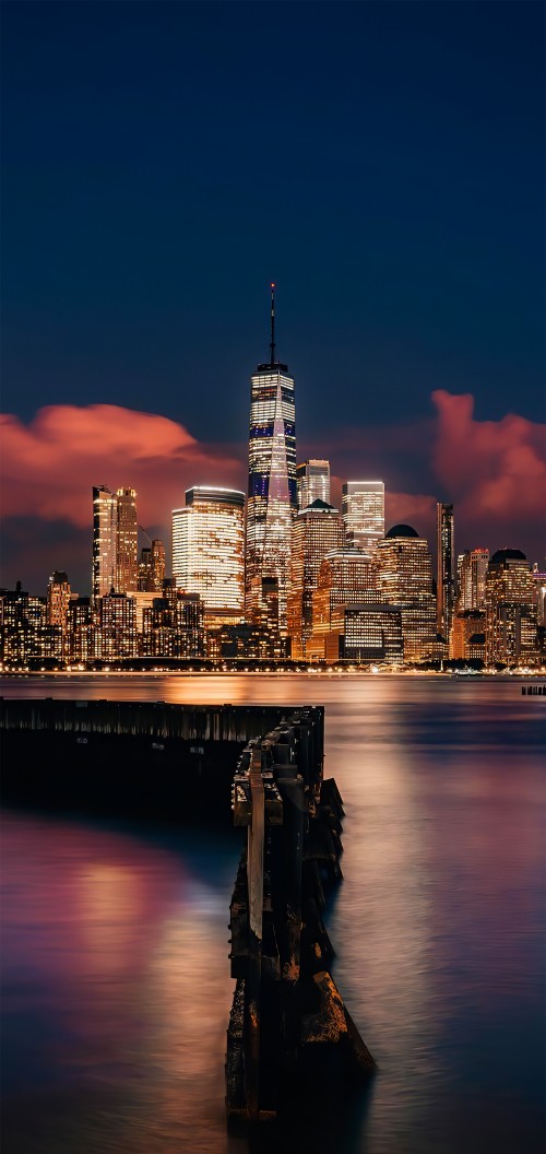 Image cityscape, skyscraper, cloud, building, water