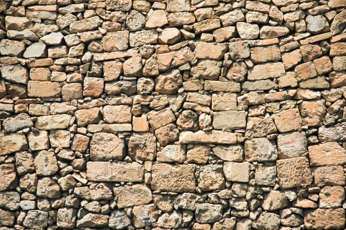 Image brown and gray brick wall