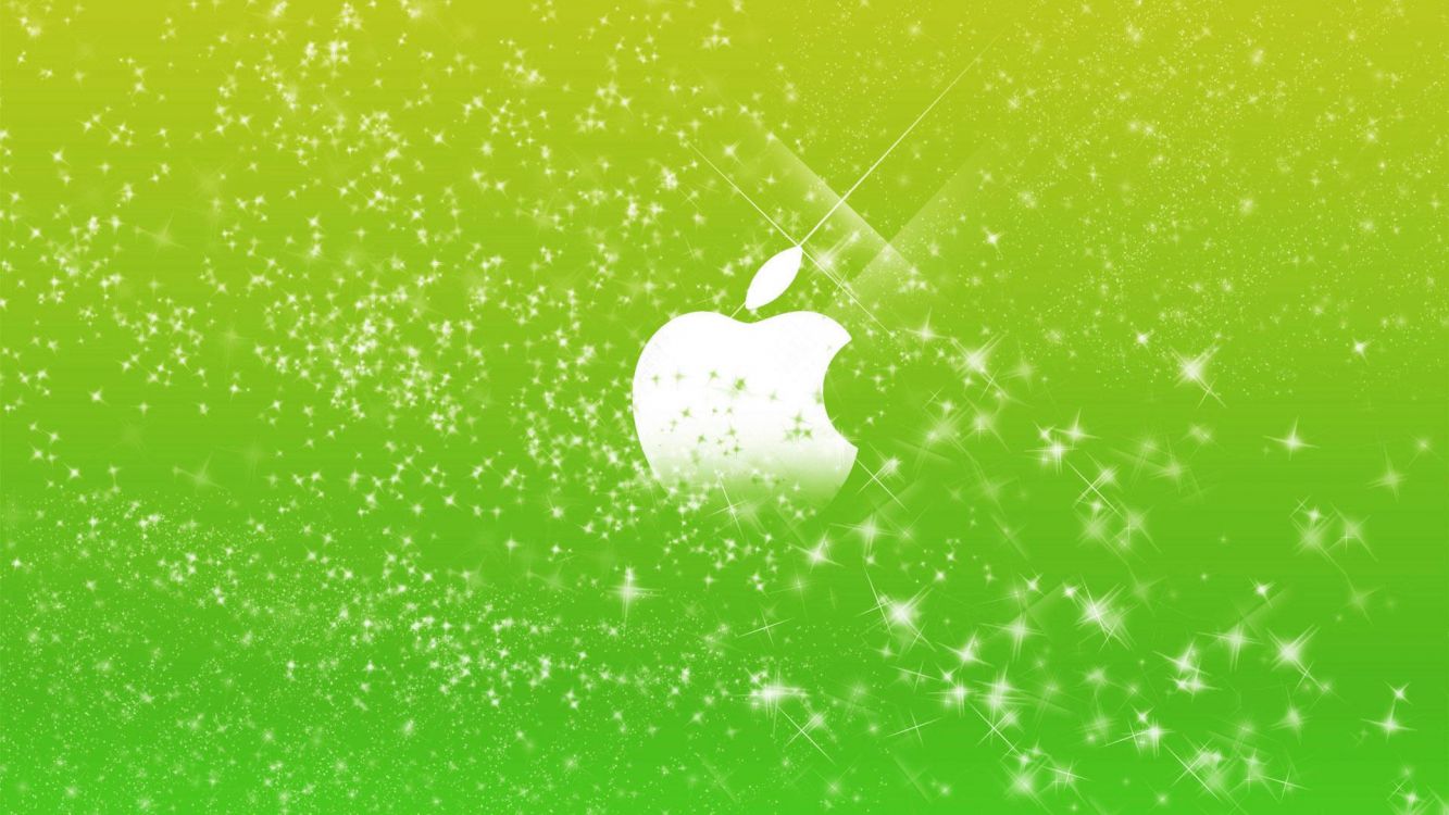 White Apple Logo on Green Surface. Wallpaper in 3840x2160 Resolution