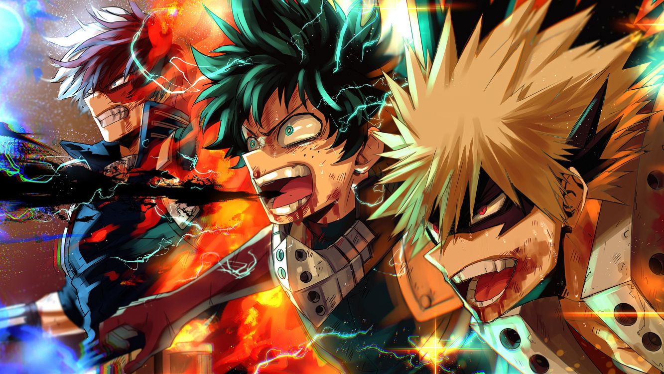Izuku Midoriya, Die Gerechtigkeit Meines Helden, My Hero Academia, Alles Möge, Anime-Kunst. Wallpaper in 3840x2160 Resolution