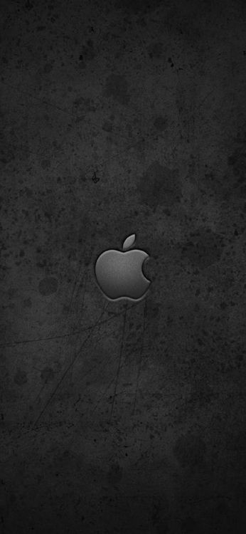 Schwarz-weißes Apfellogo. Wallpaper in 1125x2436 Resolution