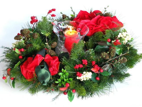 Image advent wreath, floristry, flower arranging, christmas decoration, floral design