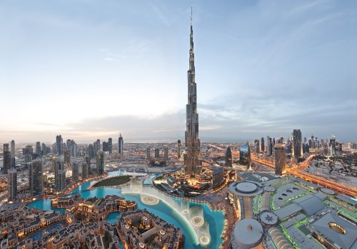 Image city skyline under blue sky during daytime