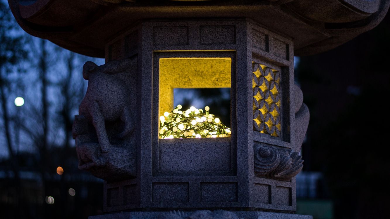 light, garland, night, lighting, lantern