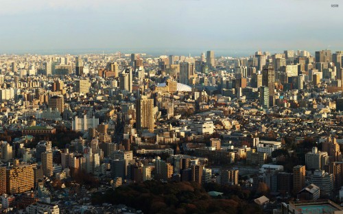 Image aerial view of city buildings during daytime