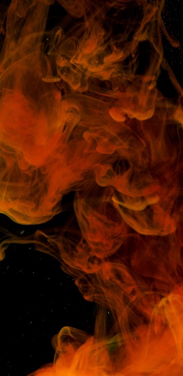 Image orange and green smoke illustration