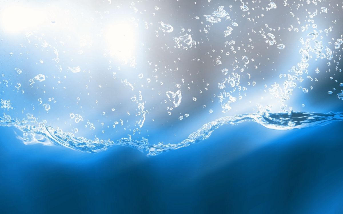 Gouttelettes D'eau Sur la Surface Bleue. Wallpaper in 1920x1200 Resolution