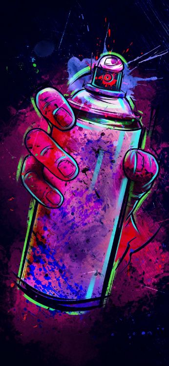 Spraydose, Sprühfarbe, Aerosol-Spray, Graffiti, Streetart. Wallpaper in 1242x2688 Resolution