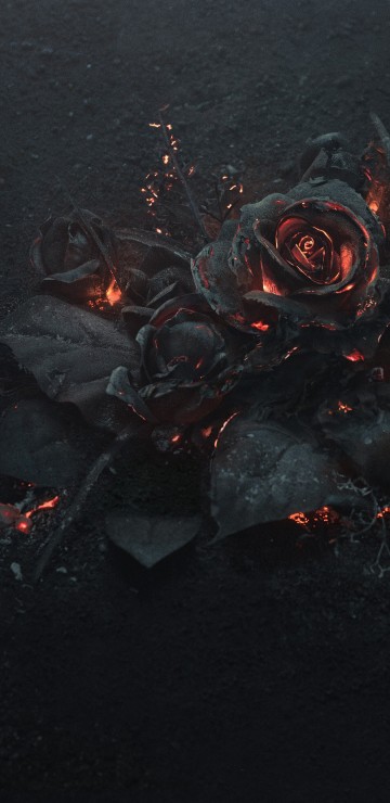 Image black and red abstract painting