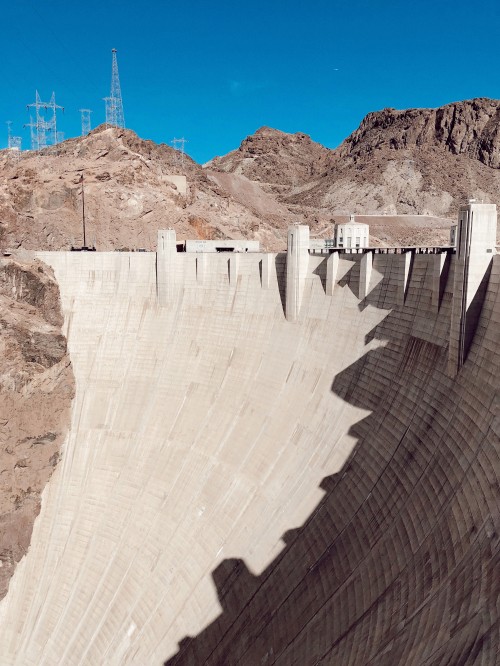 Image Hoover Dam, tourist attraction, mountain range, mountain, landmark