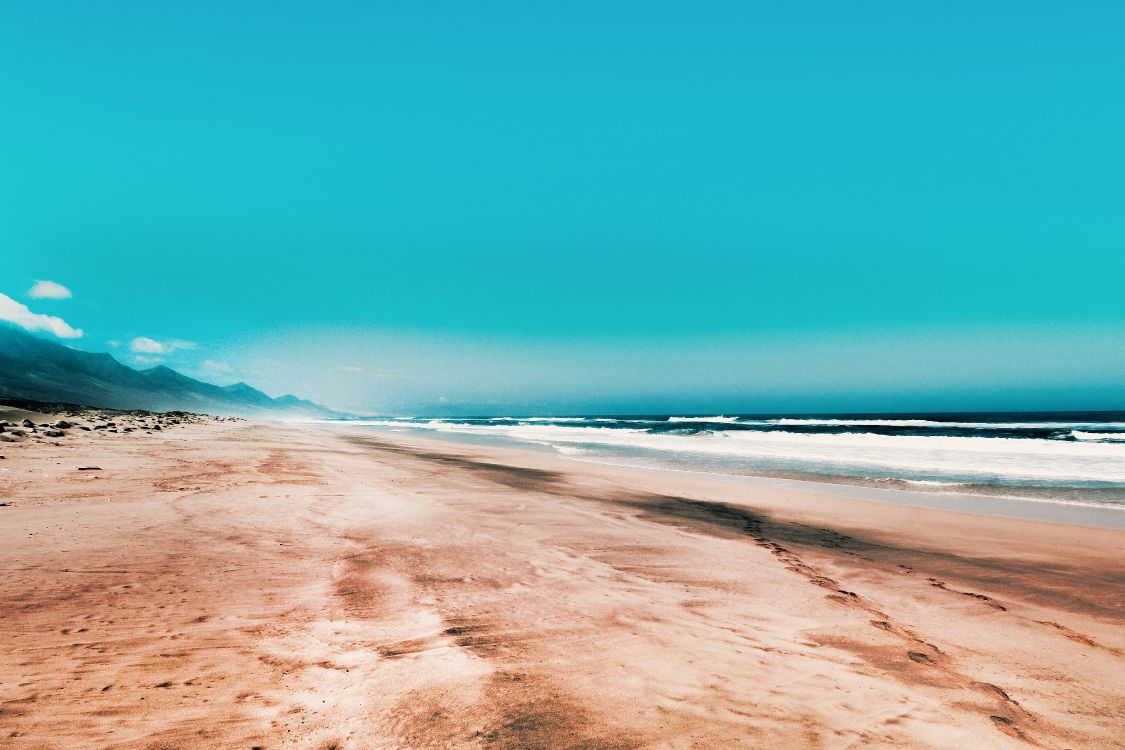 Beach, Shore, Sand, Blue, Sea. Wallpaper in 5184x3456 Resolution