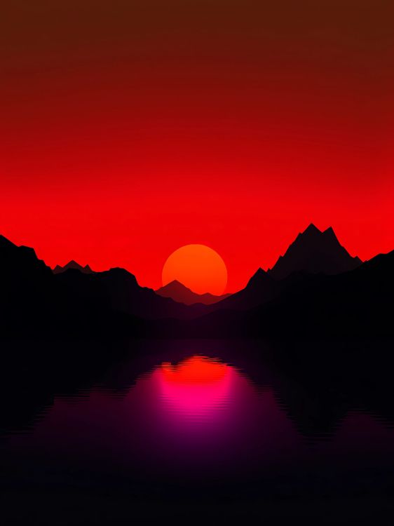 Afterglow, Eau, Orange, Paysage Naturel, Corps de L'eau. Wallpaper in 2160x2882 Resolution