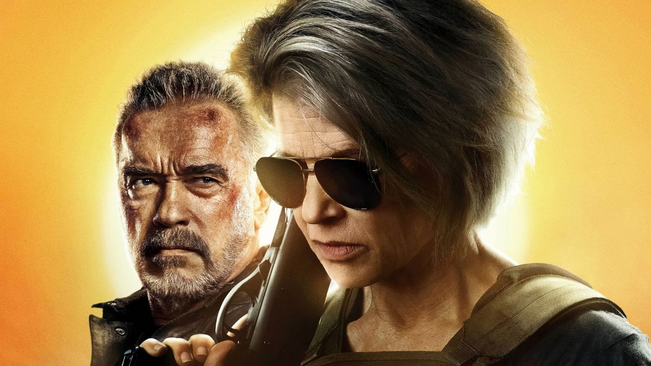 Terminator Dunkles Schicksalsplakat, Tim Miller, Terminator Dark Fate, Der Terminator, Sarah Connor. Wallpaper in 3840x2160 Resolution