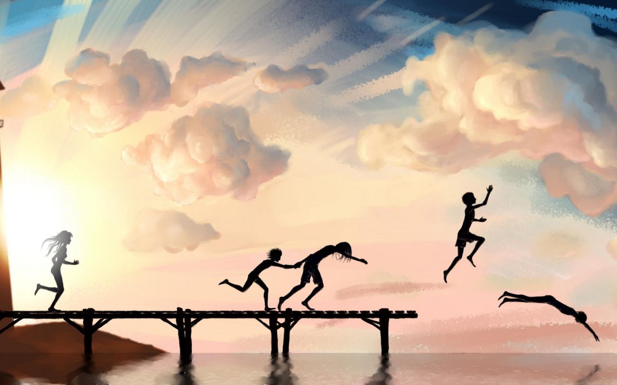 Silueta, Calma, Video, Infancia, Mañana. Wallpaper in 2560x1600 Resolution