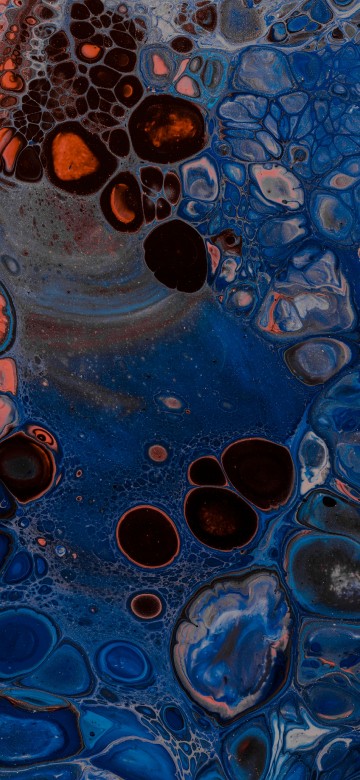 Image water droplets on blue surface